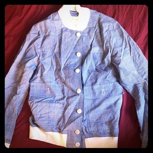 Rare Valstarino XS Linen/Cotton Glen Plaid Bomber